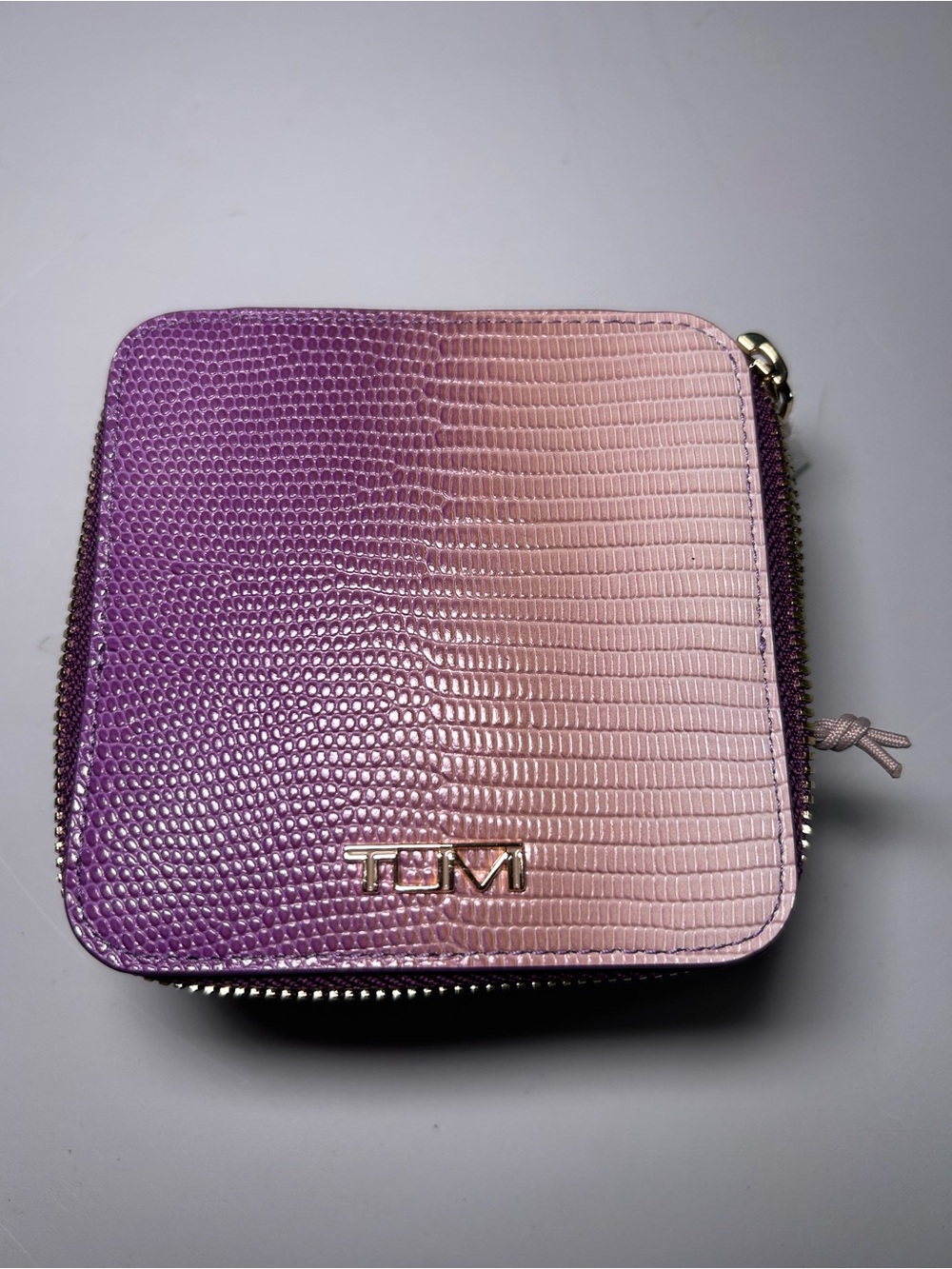 NWT TUMI Belden Leather Jewelry Case Moonlight Purple Ombre Travel Organizer